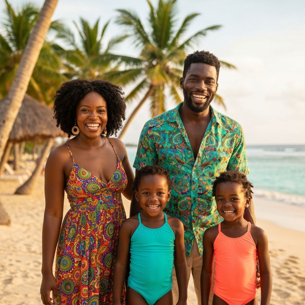 Happy family on vacation